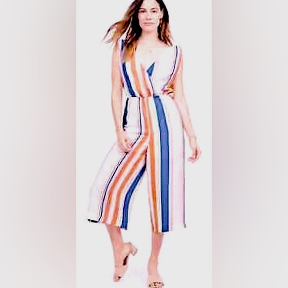 ✌🏼 #1311 Line & Dot Rory Stripe Cropped Jumpsuit - Picture 5 of 16